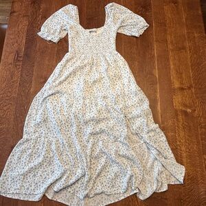 Abercrombie Floral Puff Sleeve Maxi Dress